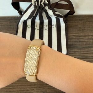 Henri Bendel Tan Bracelet with Gold Detailing